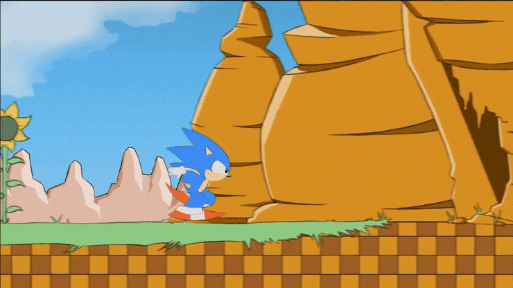 Sonic Running Gif